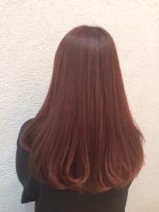 秋カラー　赤系　赤髪