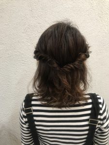 お仕上げヘアアレンジ♪