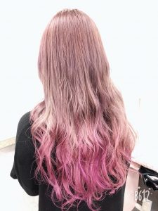 inoue ラベンダーピンク グラデーションカラー