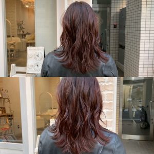 *ボルドー×簡単巻き髪*