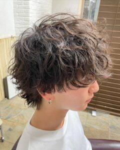 波巻きパーマ